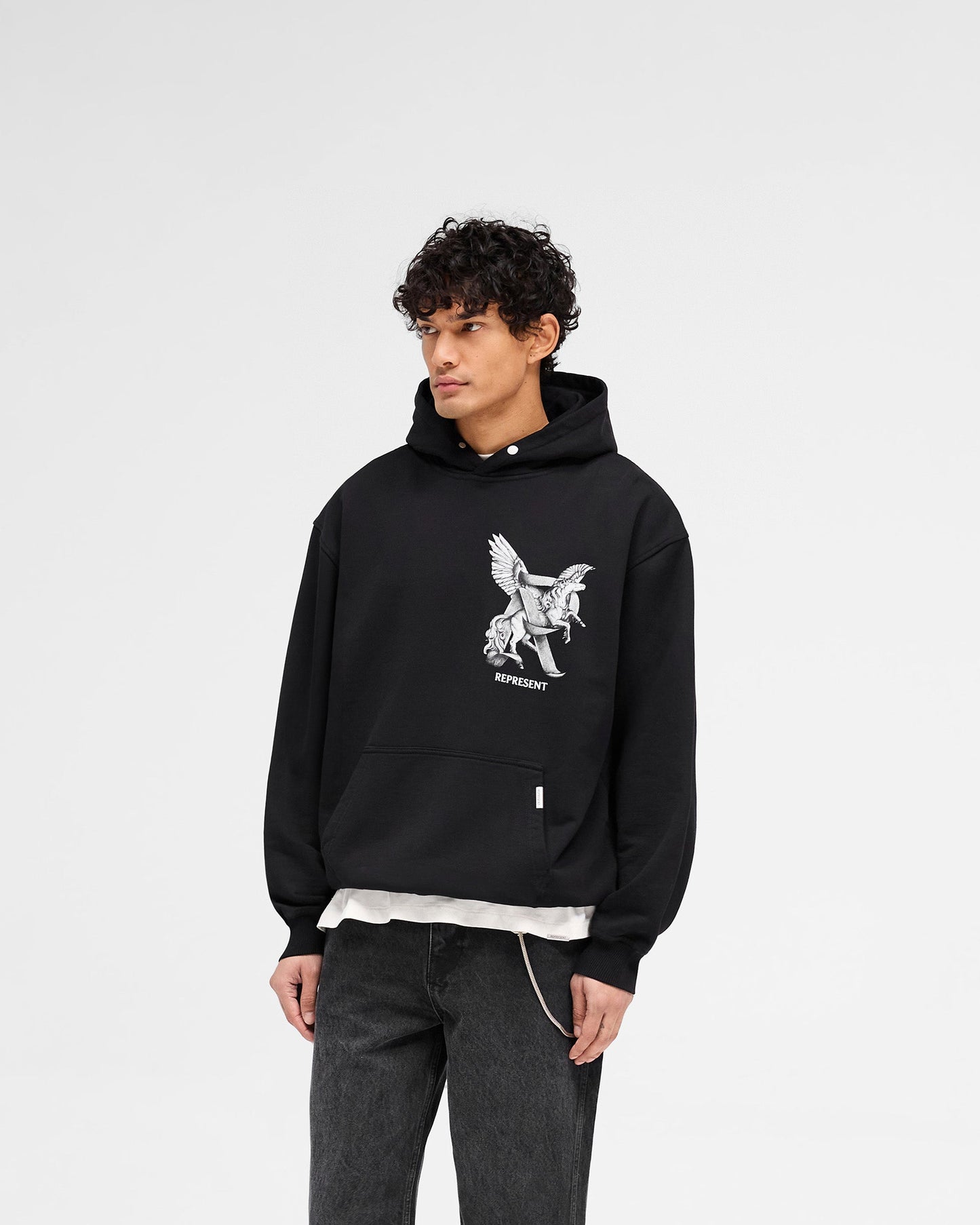 REPRESENT Elegance In Motion Hoodie Jet Black