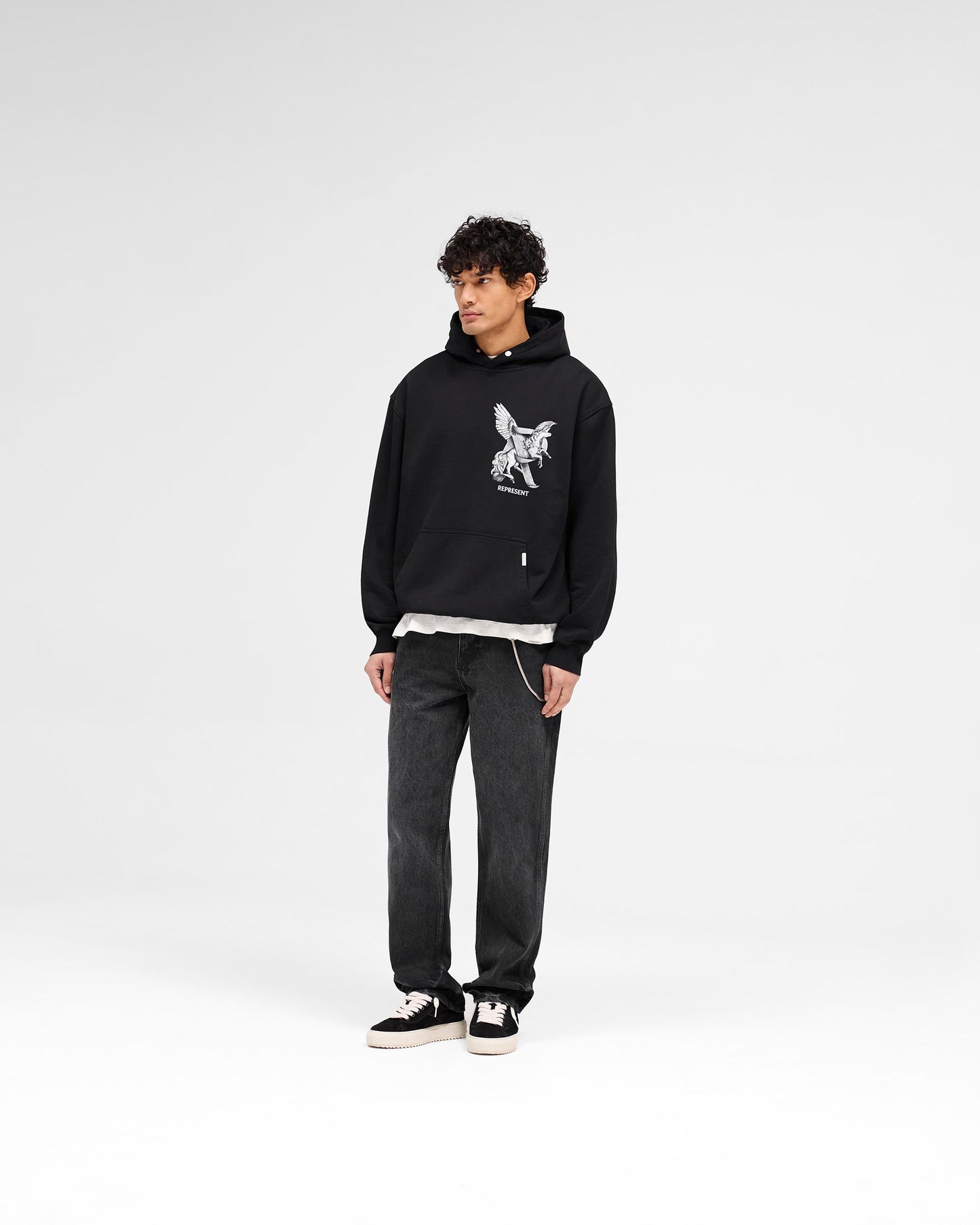 REPRESENT Elegance In Motion Hoodie Jet Black