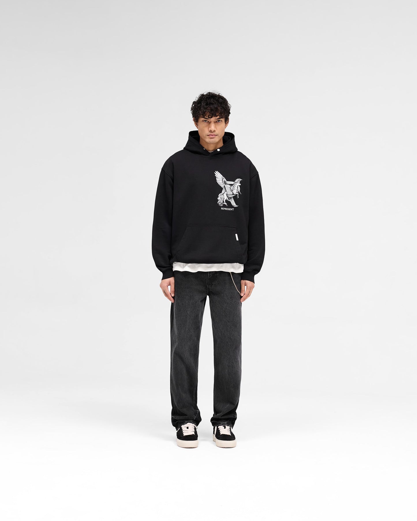REPRESENT Elegance In Motion Hoodie Jet Black
