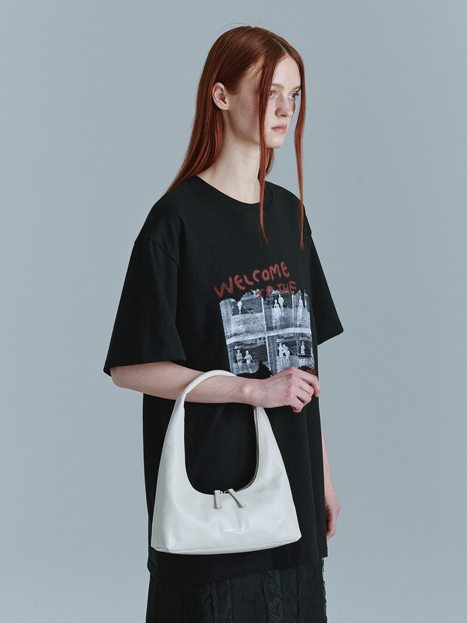 MARGESHERWOOD Hobo Shoulder_Cream Glossy Plain