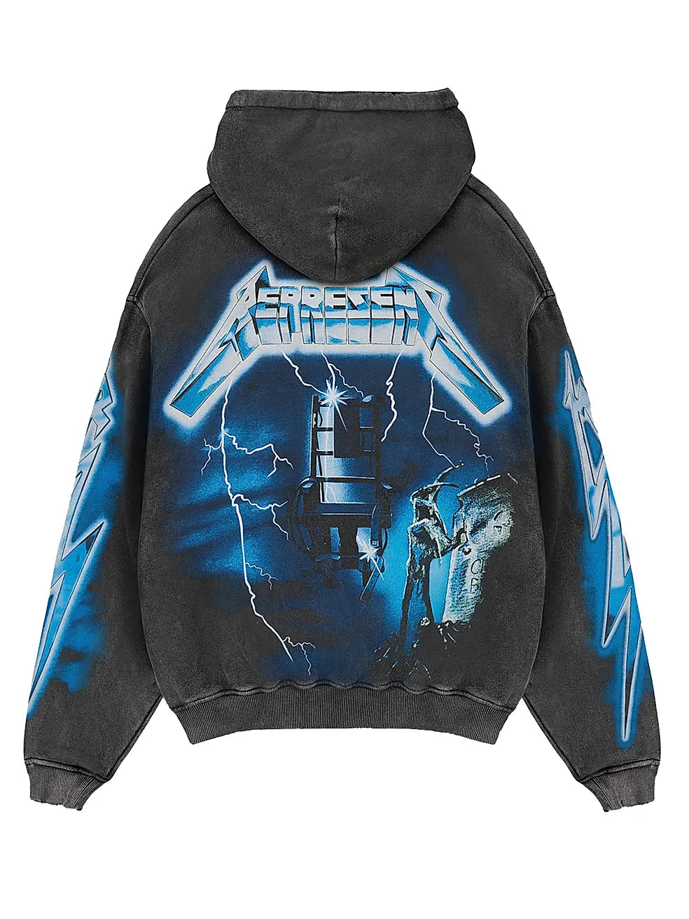 REPRESENT Metallica Ride The Lightning Hoodie Vintage Grey