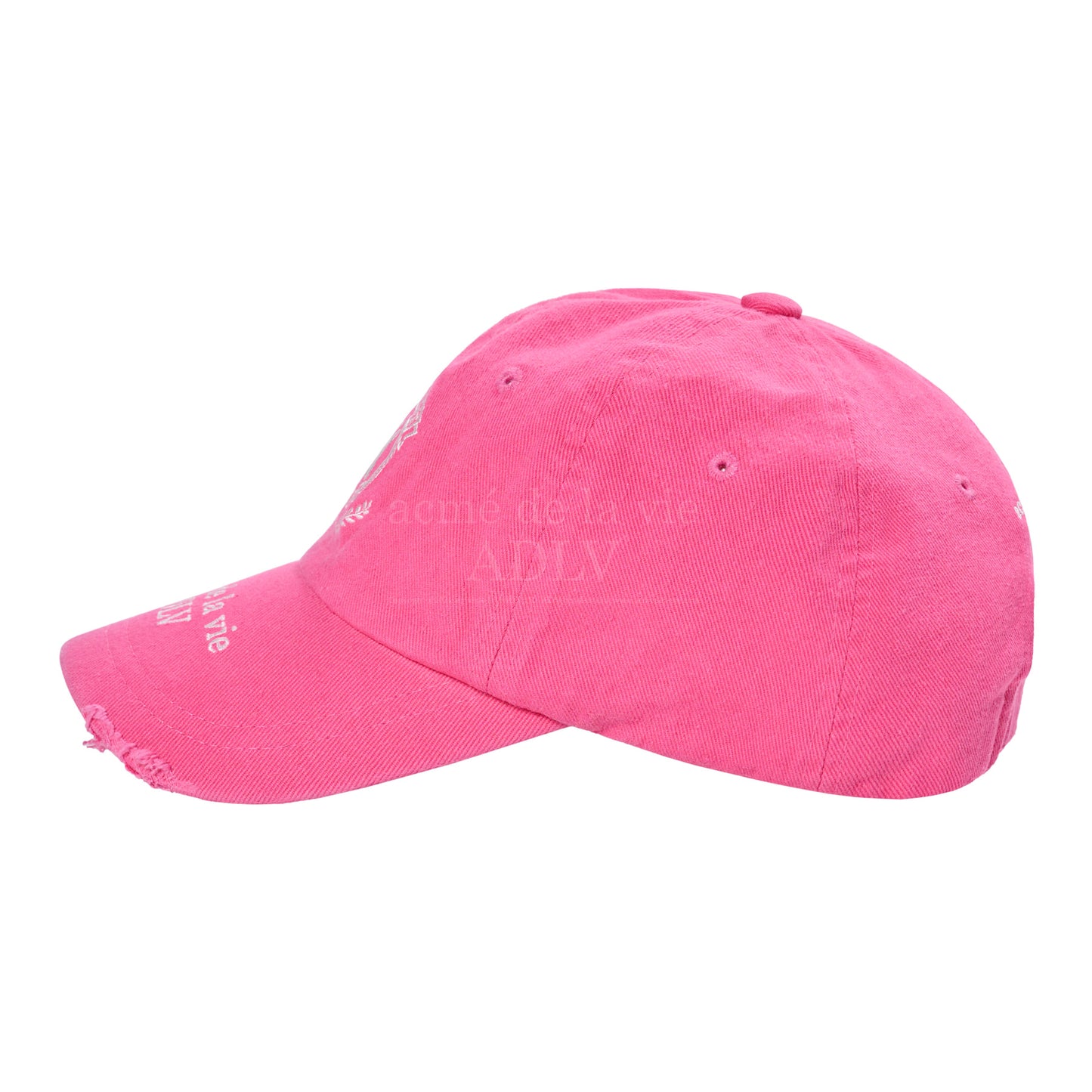 ADLV Laurel Emblem Destroyed Washing Ball Cap Pink