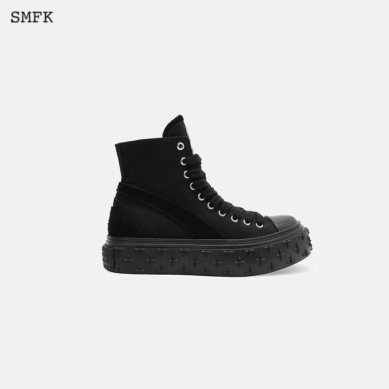 SMFK Garden Retro High Top Skate Shoe Black