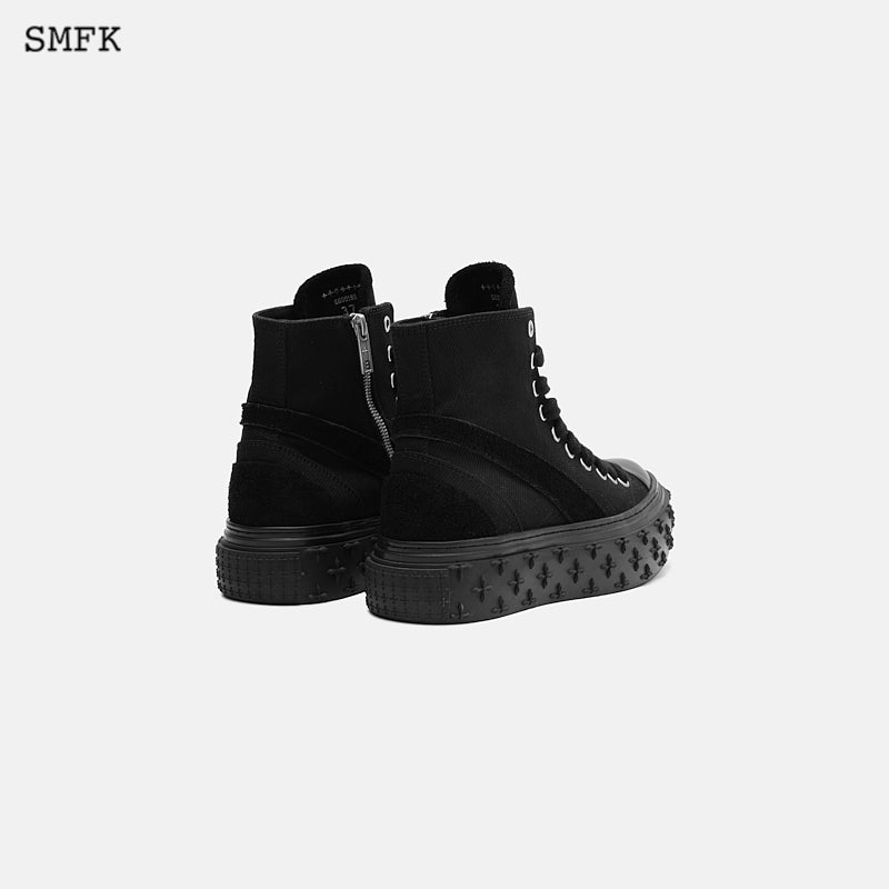 SMFK Garden Retro High Top Skate Shoe Black