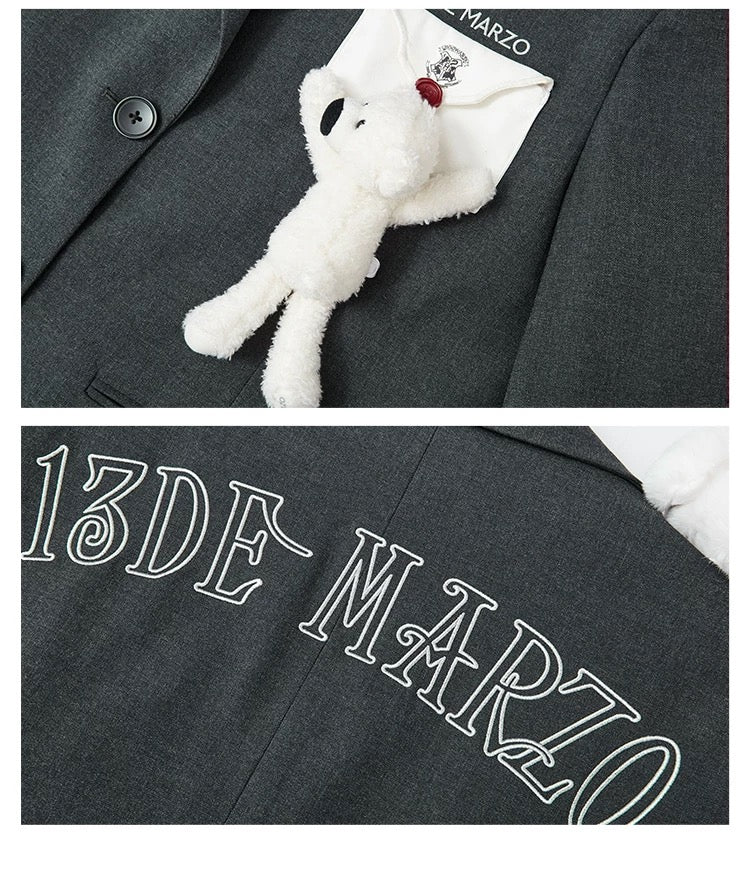 Harry Potter × 13DE MARZO Hedwig Hogwarts Offer Bear Suit Dark Grey