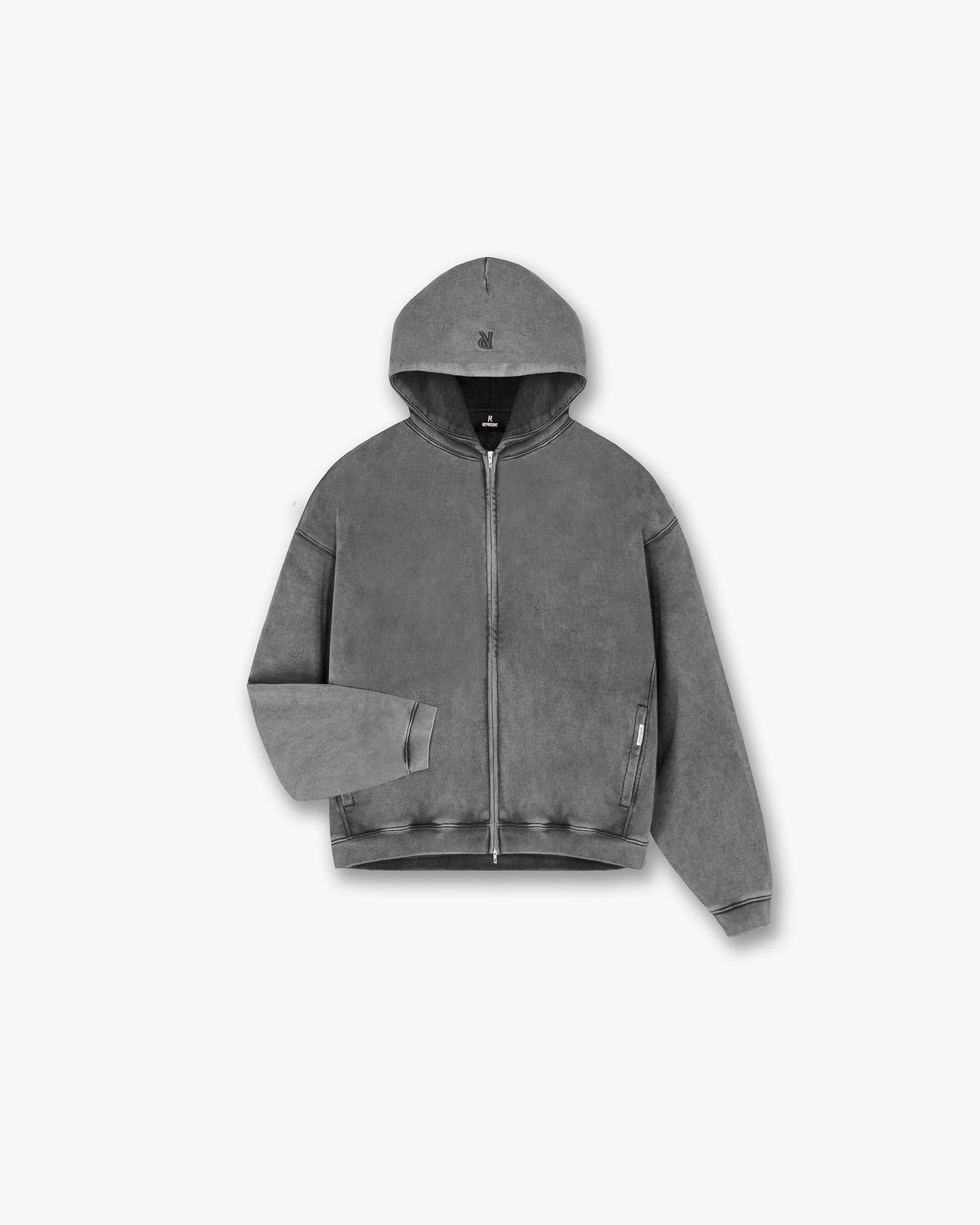 REPRESENT Initial Zip Hoodie Ice Grey Marl