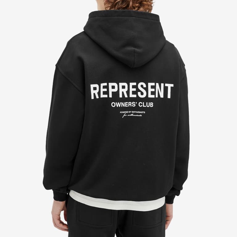 REPRESENT Represent Owners Club Stamp Zip Up Hoodie Jet Black