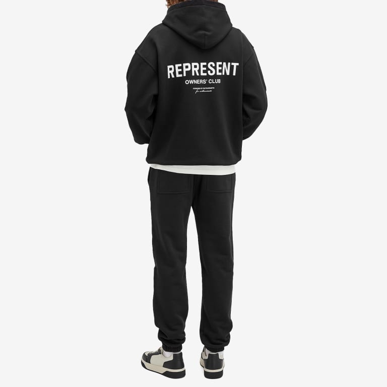 REPRESENT Represent Owners Club Stamp Zip Up Hoodie Jet Black