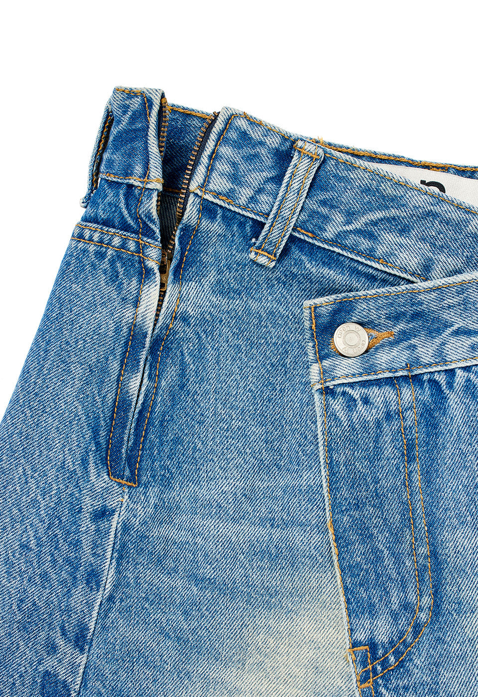 OPEN YY Wrap Denim Skirt Blue