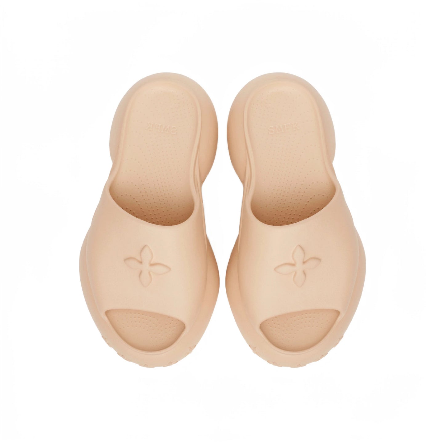 SMFK Compass Wave Platform Bumper Sandal In Nude