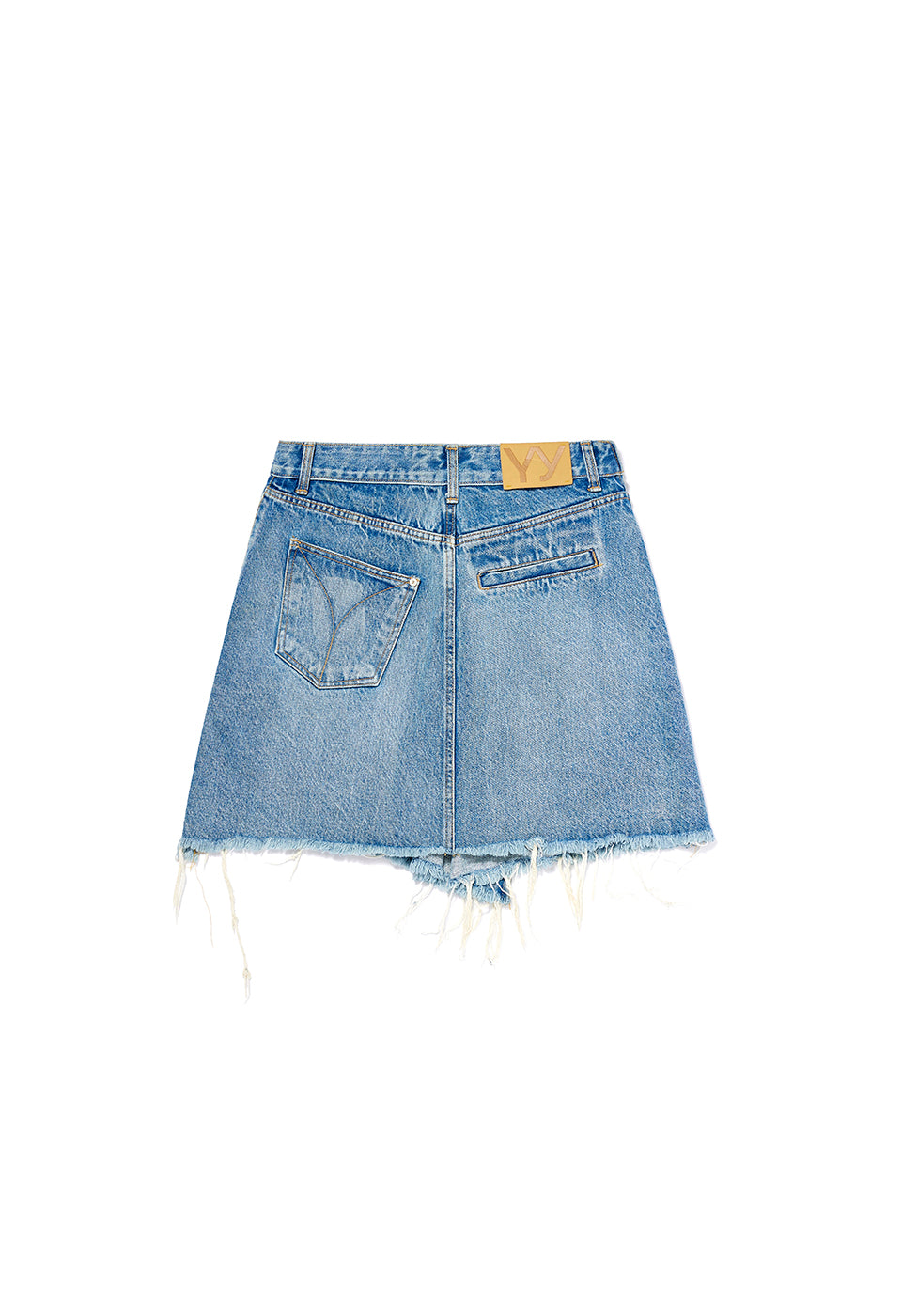 OPEN YY Wrap Denim Skirt Blue