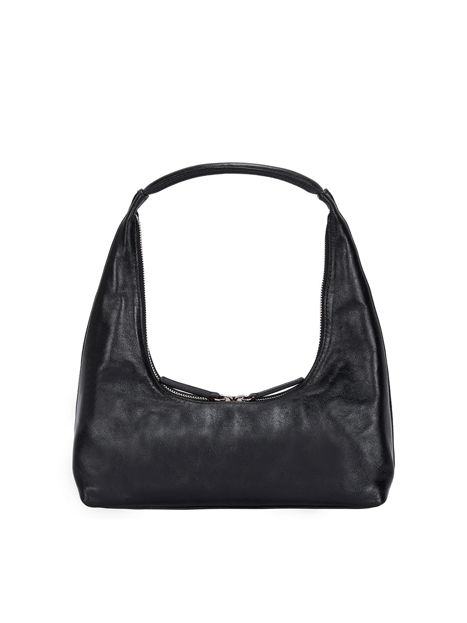 MARGESHERWOOD Hobo Shoulder_Black Glossy Plain