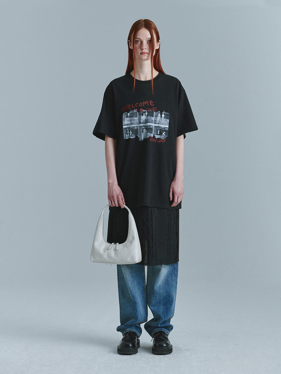 MARGESHERWOOD Hobo Shoulder_Cream Glossy Plain