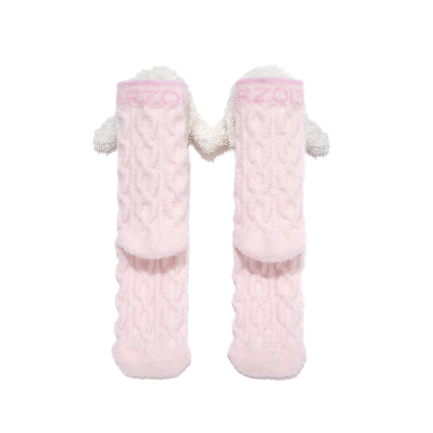 13DE MARZO Doozoo Holding Hands Socks Pink