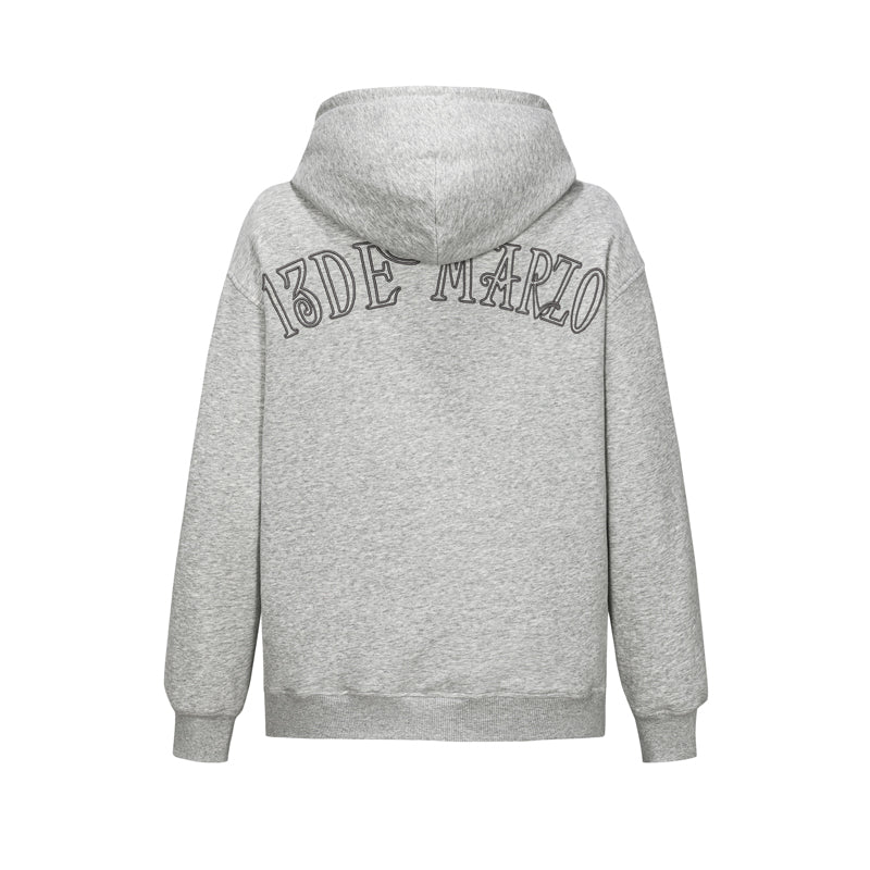 13DE MARZO Doozoo Pocket Bear Hoodie Grey