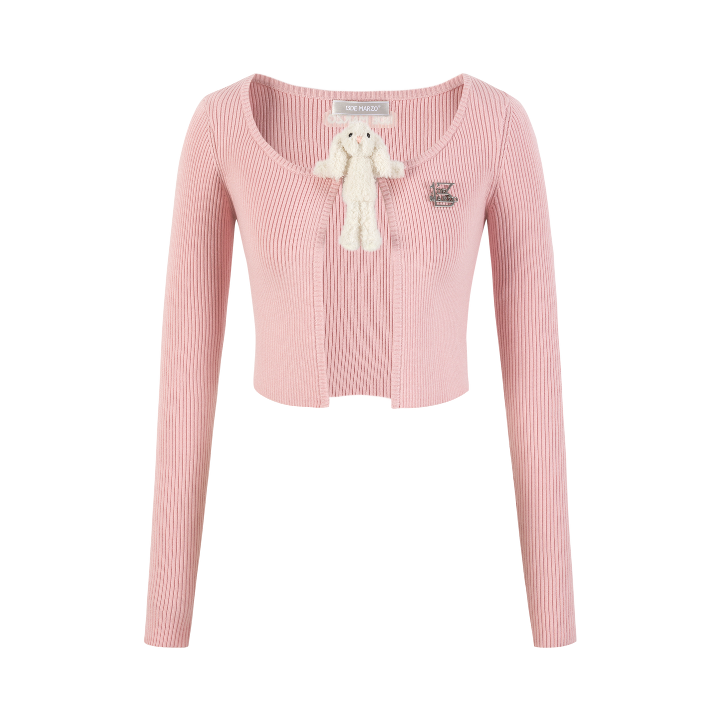 13DE MARZO Doozoo Buckle Cardigan Pink