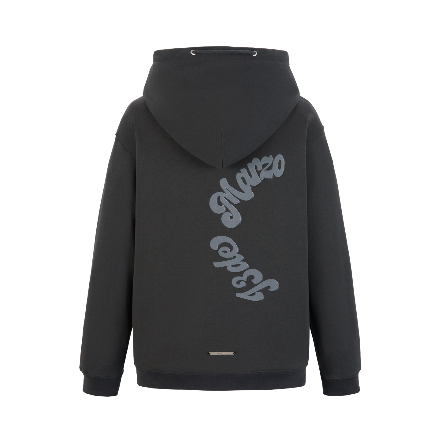 13DE MARZO Doozoo Strings Curved Logo Hoodie Dark Grey