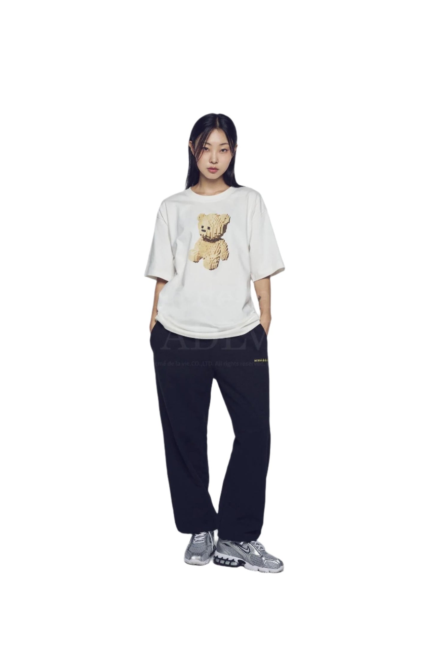 ADLV Block Bear Short Sleeve T-shirt Cream
