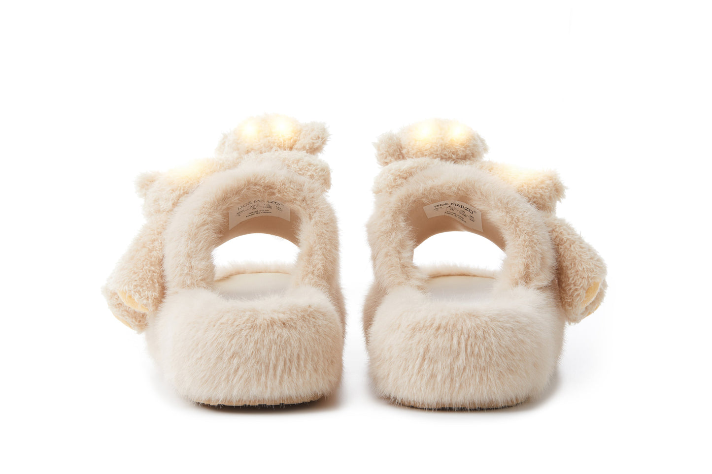 13DE MARZO Doozoo Glowing Fuzzy Slipper Khaki