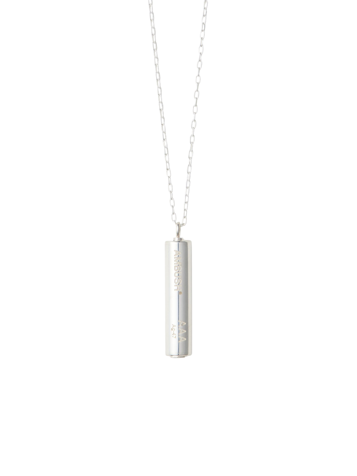 AMBUSH Battery-charm Necklace In Grey