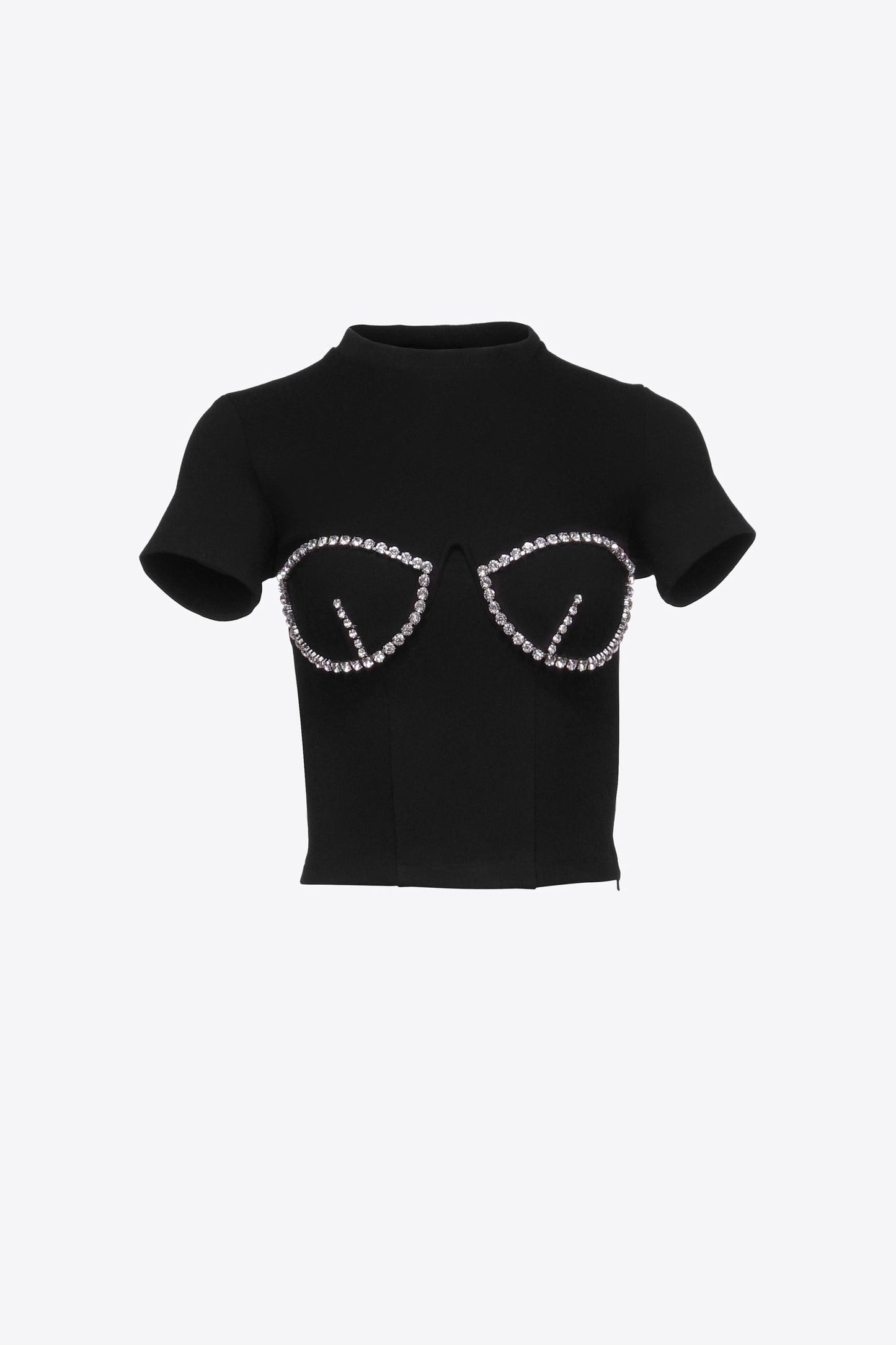AREA Rystal Bustier Cup T-shirt Black