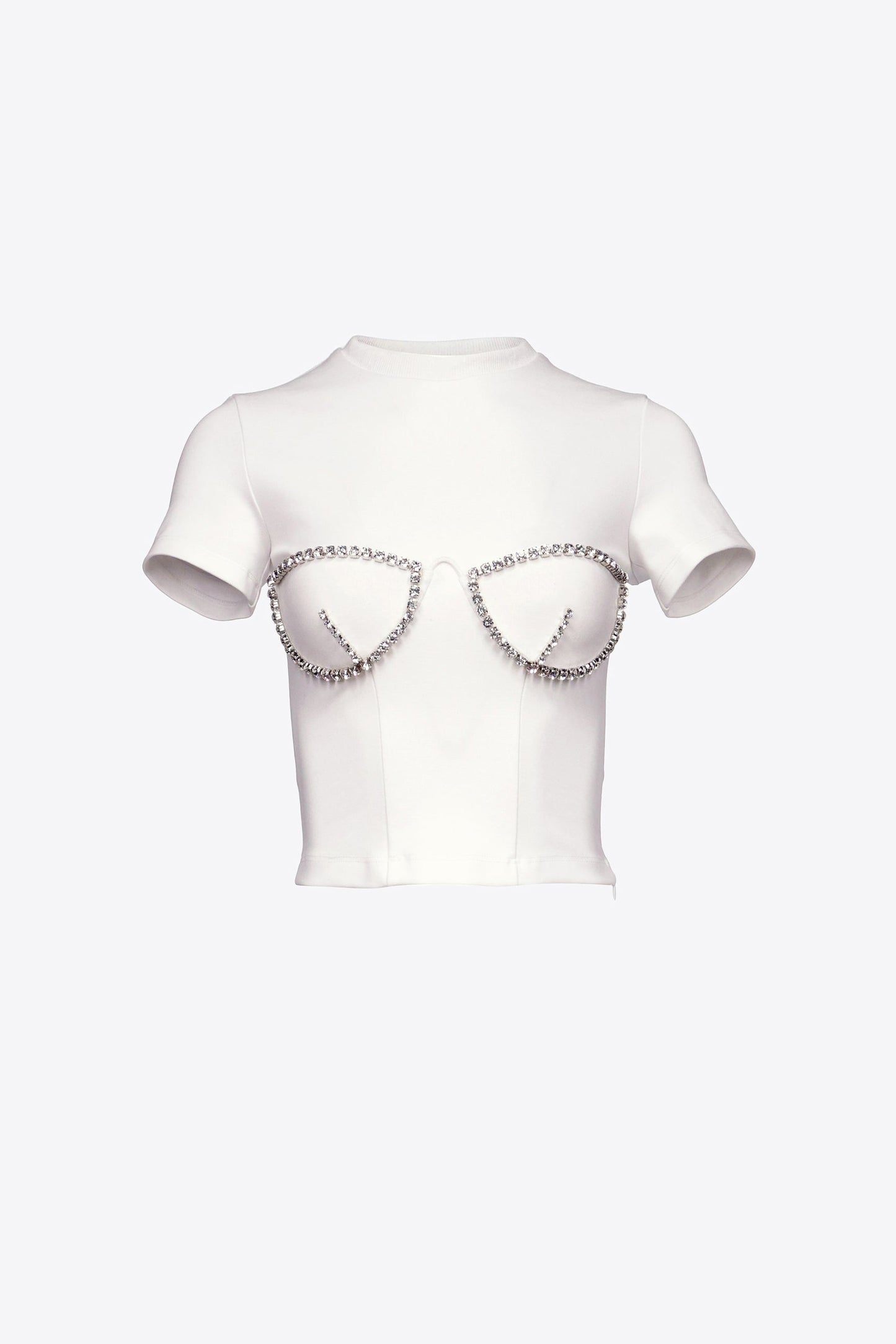 AREA Rystal Bustier Cup T-shirt White