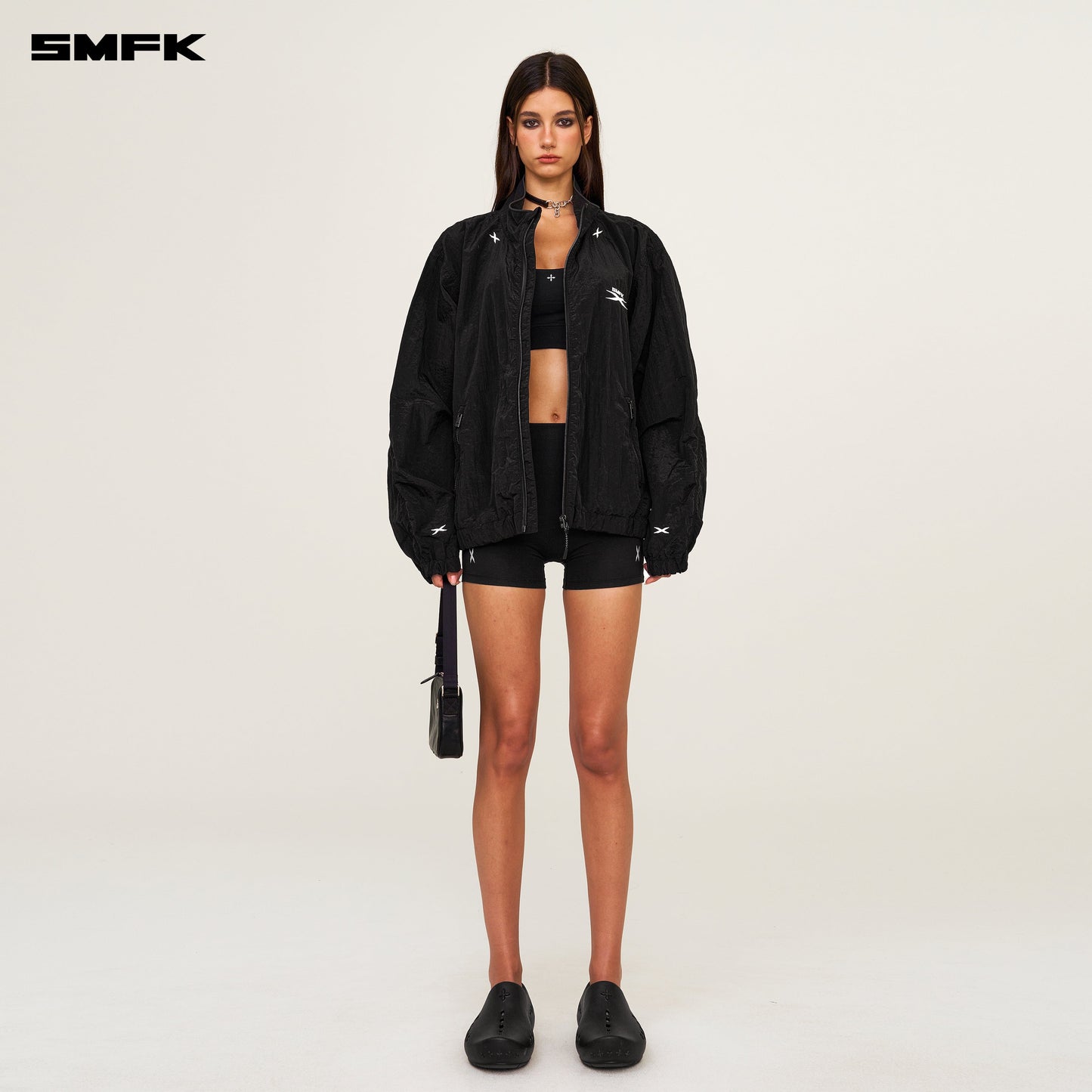 SMFK FUTURE Storm Interstellar Loose Sports Jacket Black