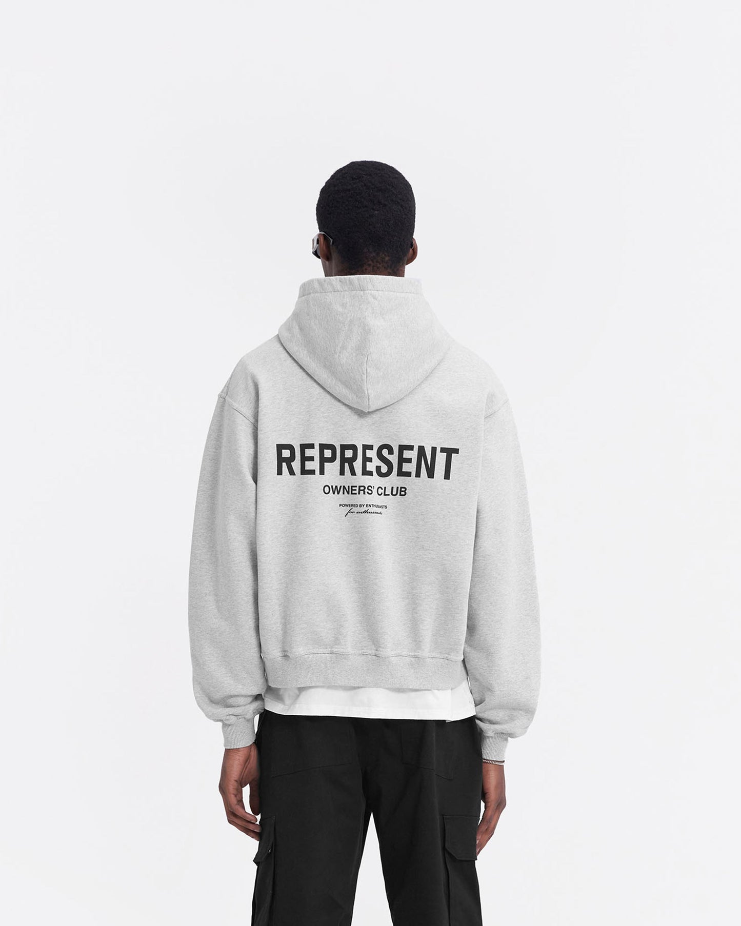 REPRESENT Represent Owners Club Zip Hoodie Ash Grey / Black