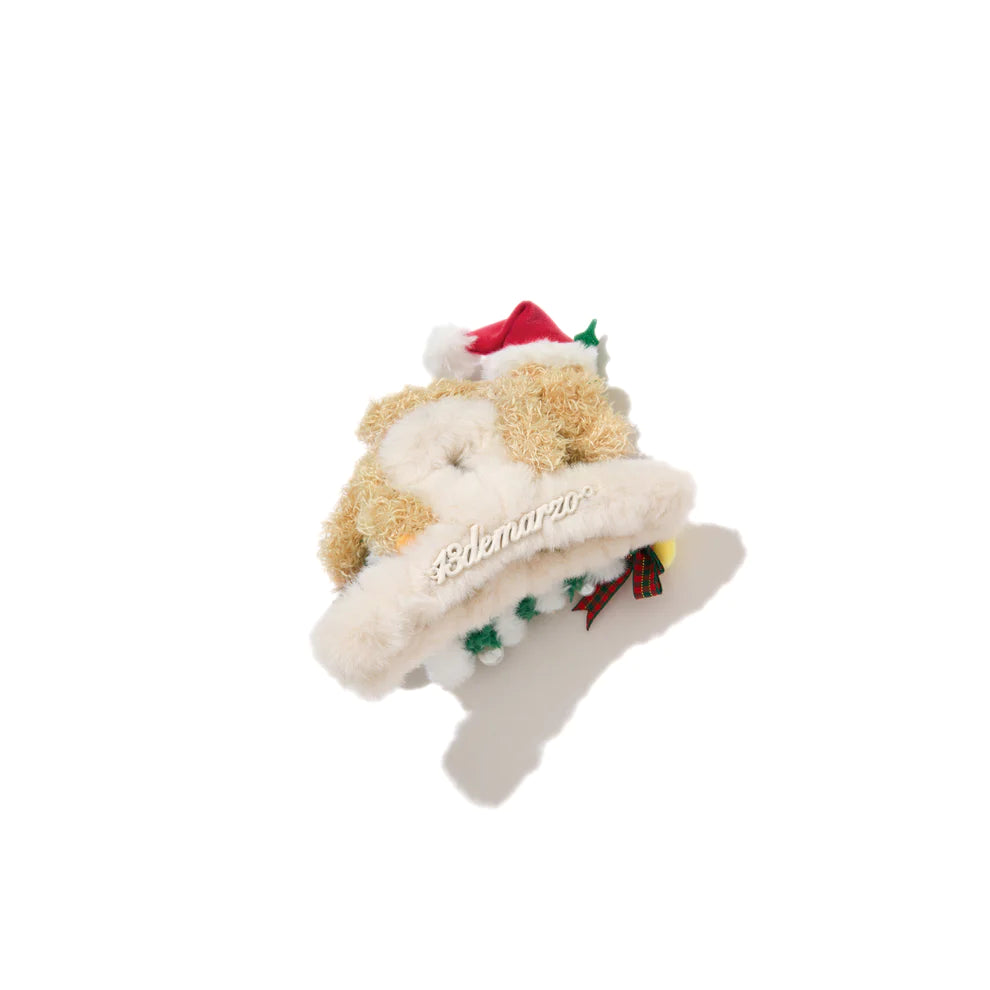 13DE MARZO Christmas Tree Bear Hair Claw Clip