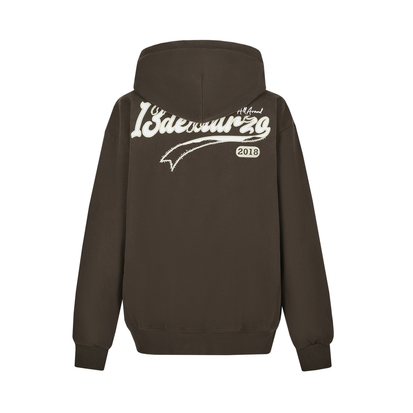 13DE MARZO Doozoo Adjustable String Hoodie Brown