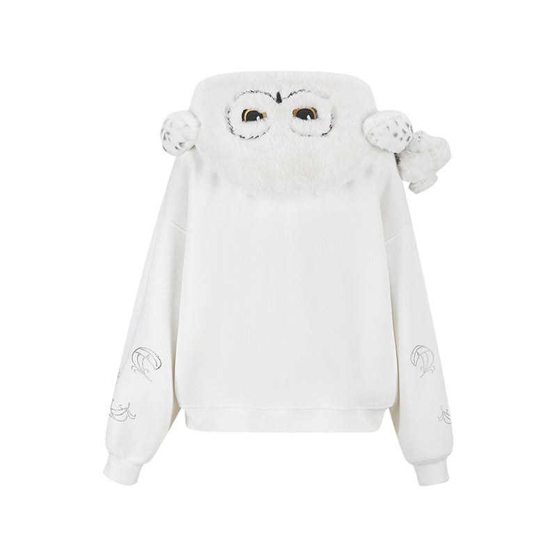Harry Potter × 13DE MARZO Hedwig Hogwarts Offer Bear Hoodie