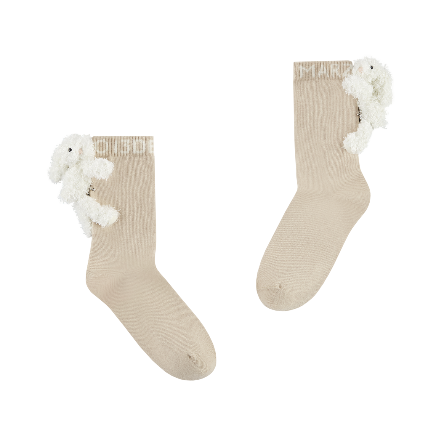 13DE MARZO Base Stacked Socks Pink&Khaki