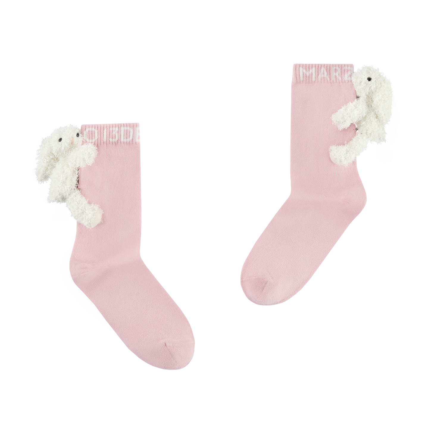 13DE MARZO Base Stacked Socks Pink&Khaki