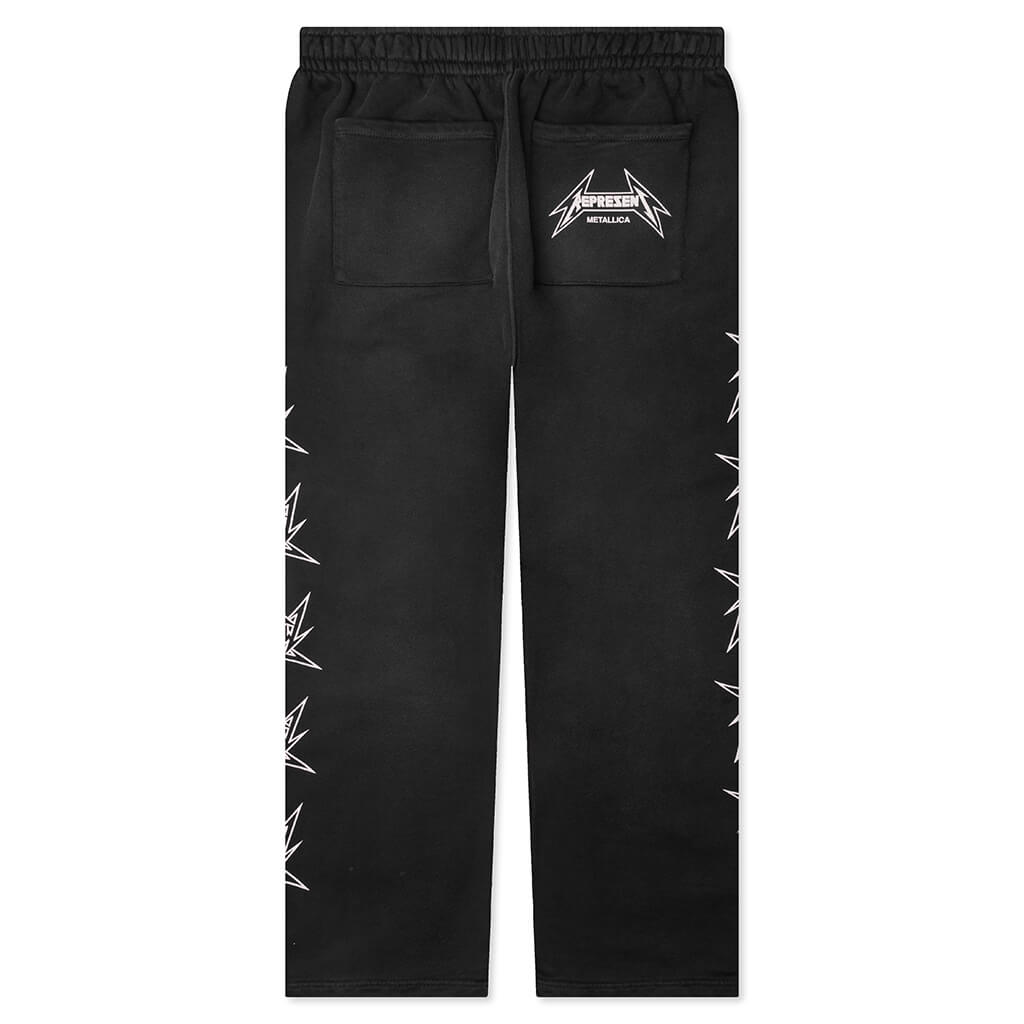 REPRESENT Metallica 40 Year Anniversary Sweat Pants Stained Black