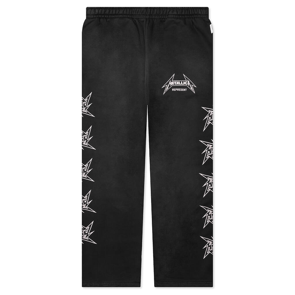 REPRESENT Metallica 40 Year Anniversary Sweat Pants Stained Black