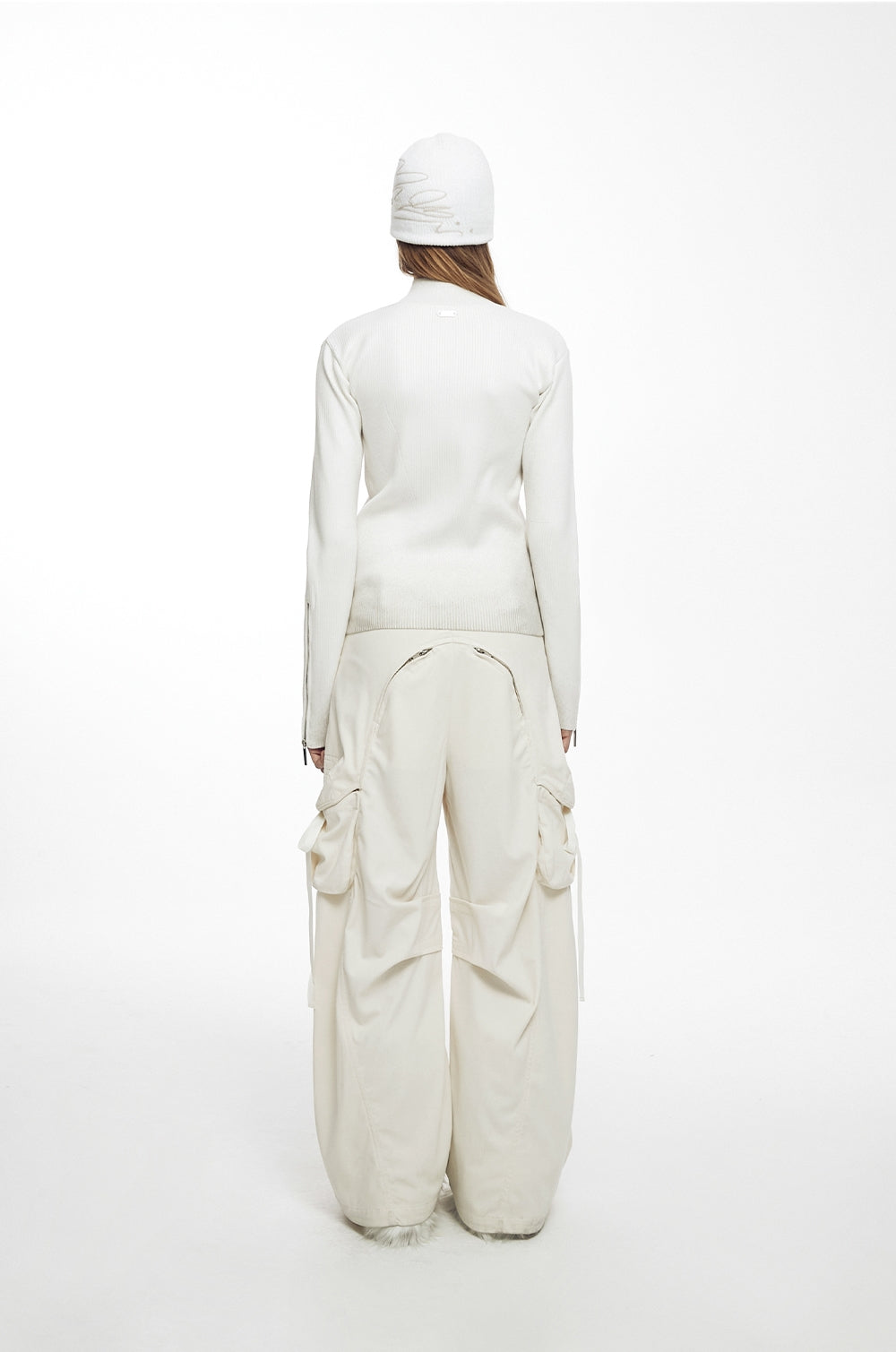 NACHE Corduroy Patch Cargo Pants Ivory