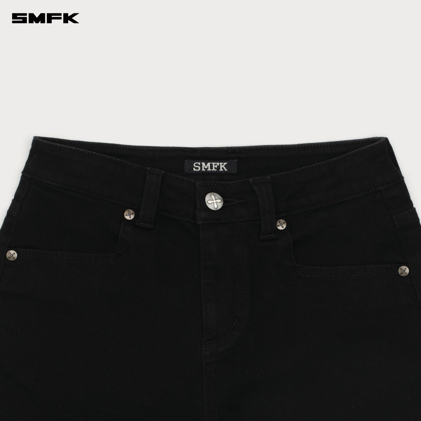 SMFK COMPASS DANCER Classic Denim Shorts Black