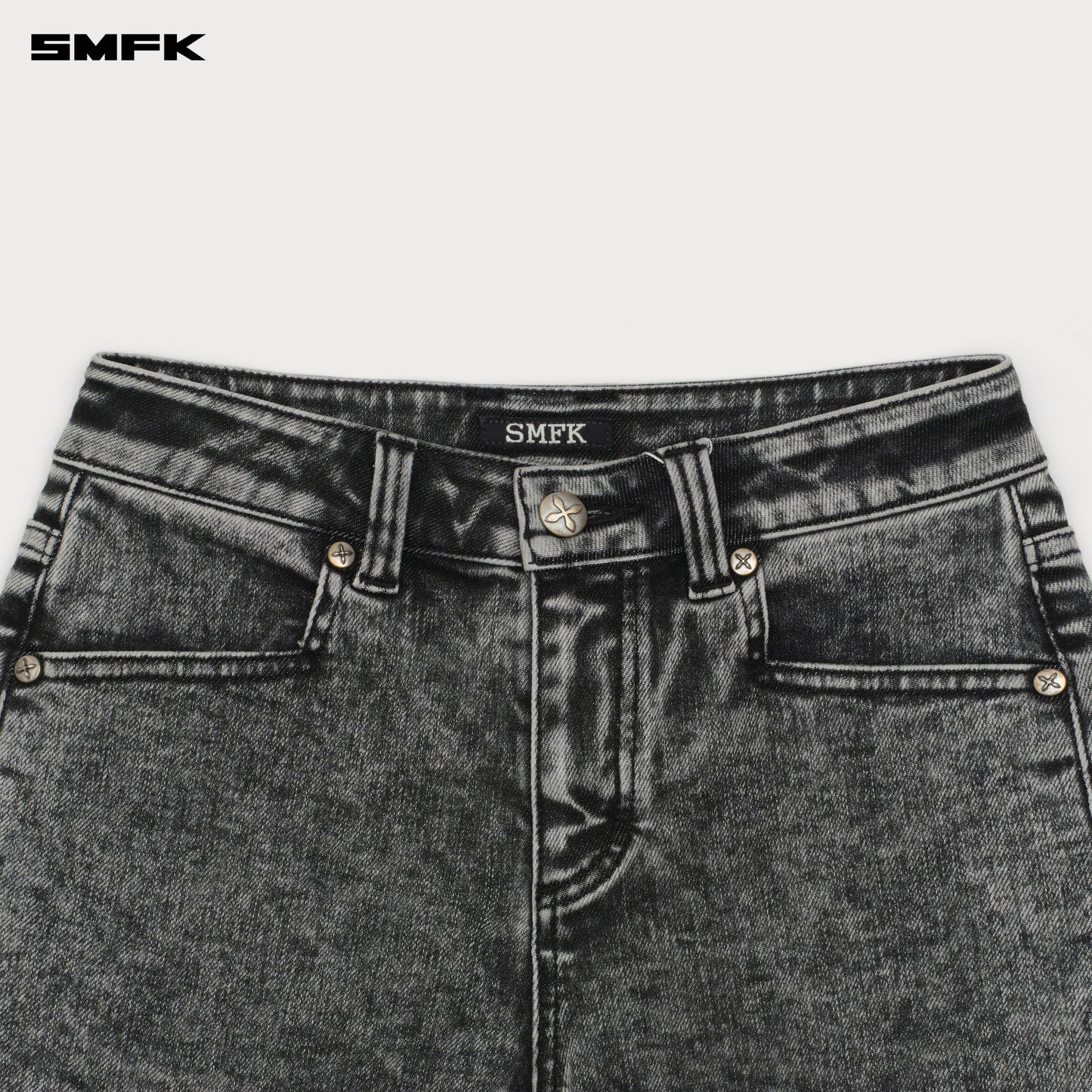 SMFK COMPASS DANCER Classic Denim Shorts Gray