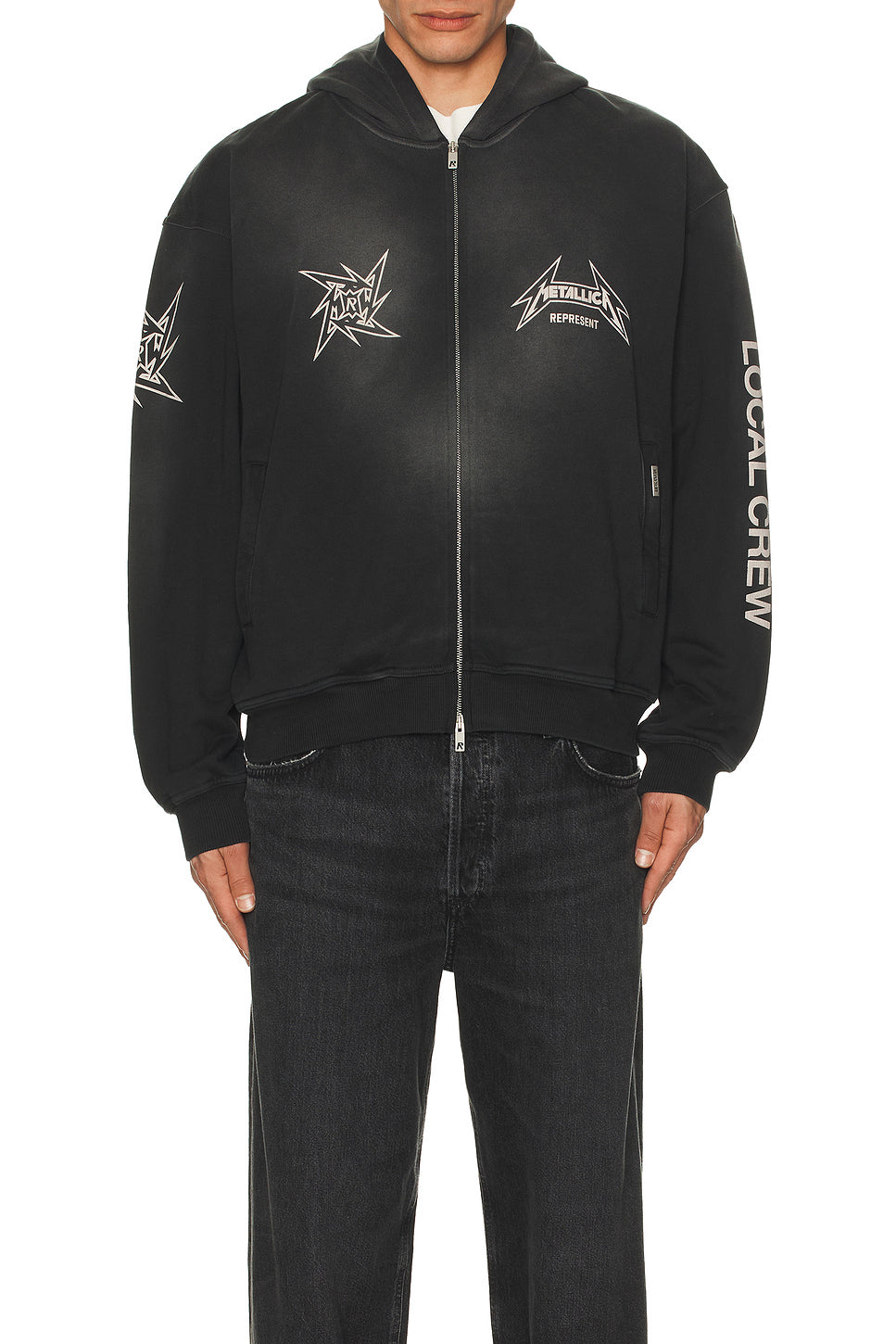 REPRESENT Metallica 40 Year Anniversary Zip-thru Hoodie Black