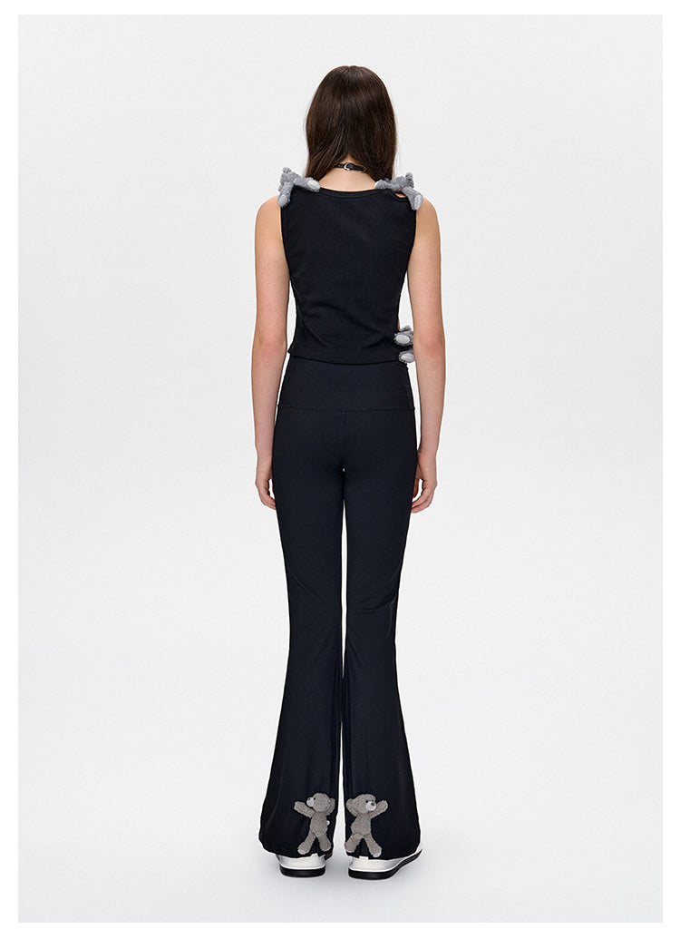 13DE MARZO Bear Slashed Yoga Pants