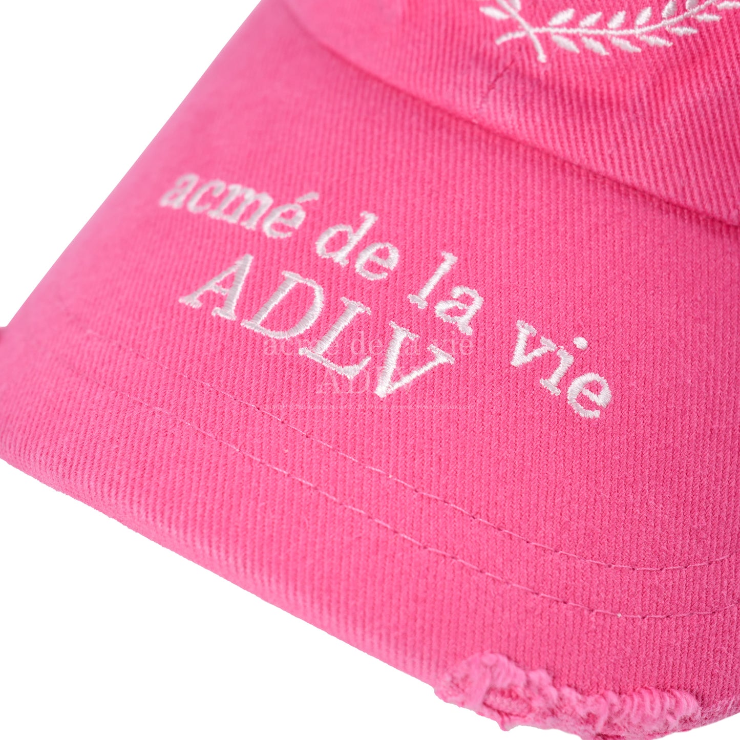 ADLV Laurel Emblem Destroyed Washing Ball Cap Pink
