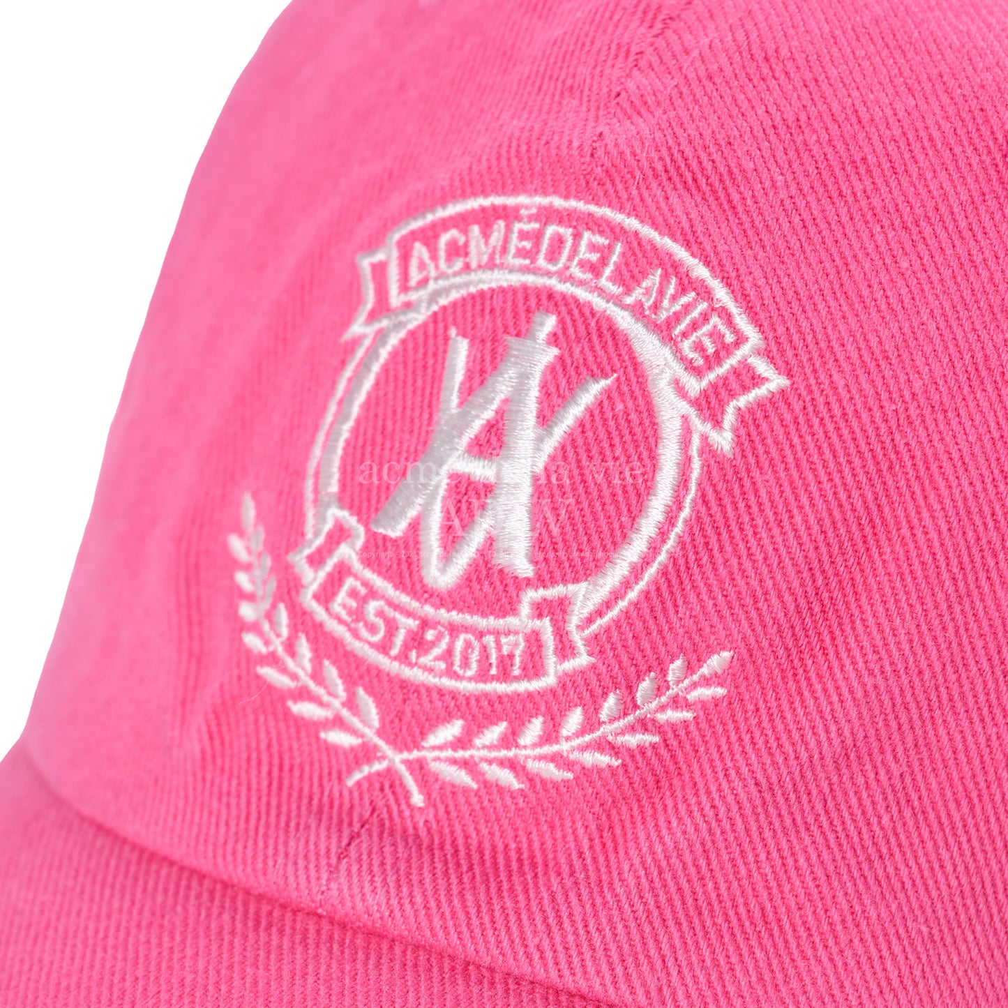ADLV Laurel Emblem Destroyed Washing Ball Cap Pink