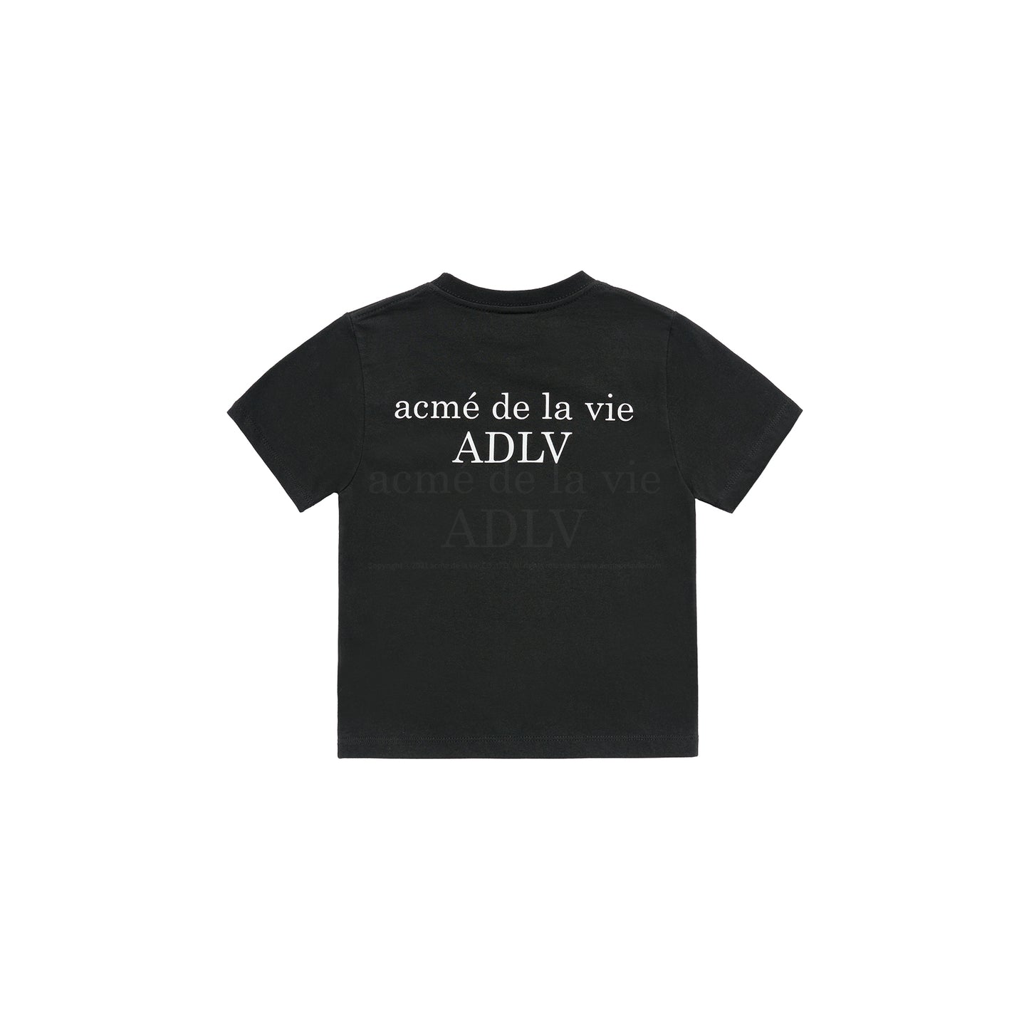 ADLV Kids Babt Face Monster Baby Short Sleeve T-shirt Black