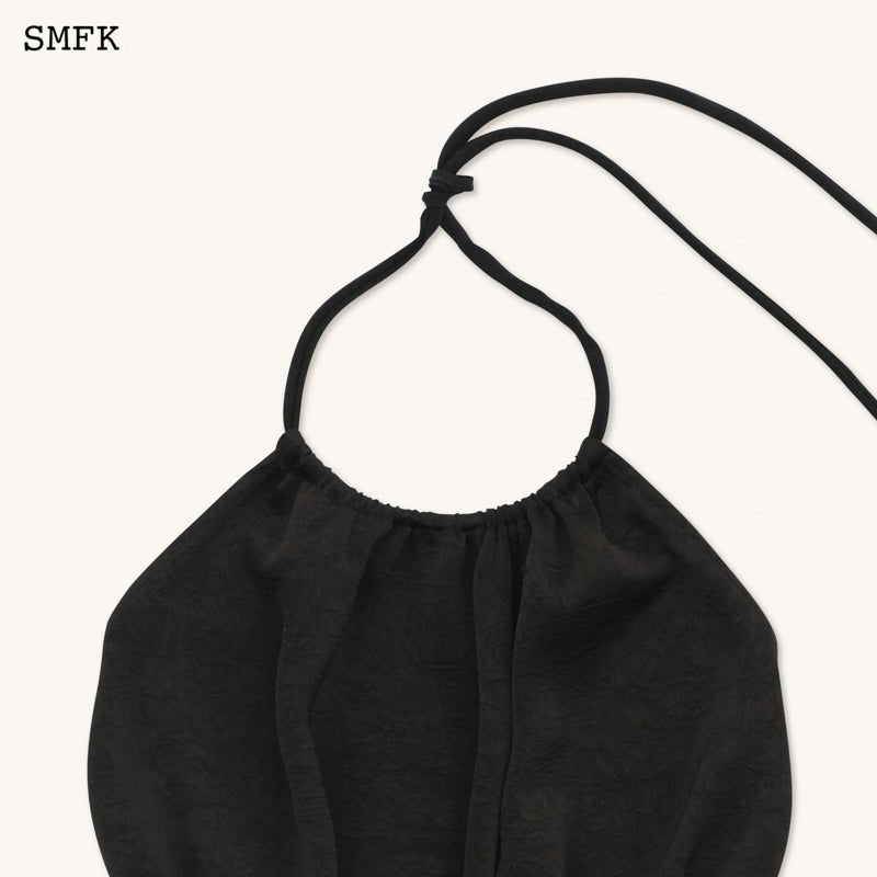 SMFK Ancient Myth Helios Halter-Neck Vest Top Black