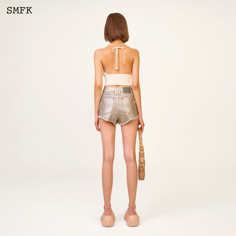 SMFK Ancient Myth Helios Halter-Neck Vest Top Pearl
