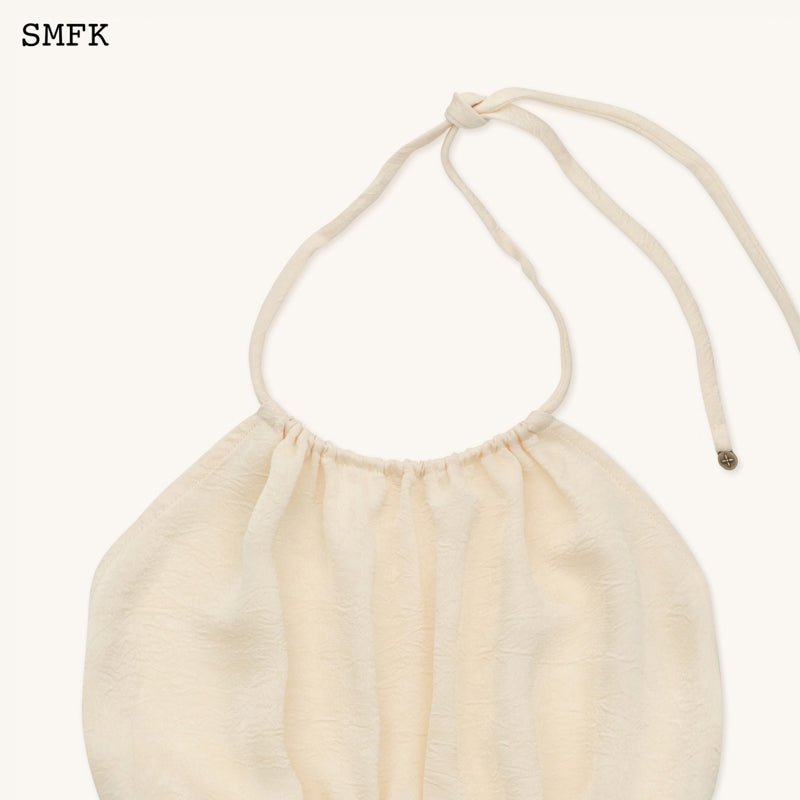 SMFK Ancient Myth Helios Halter-Neck Vest Top Pearl