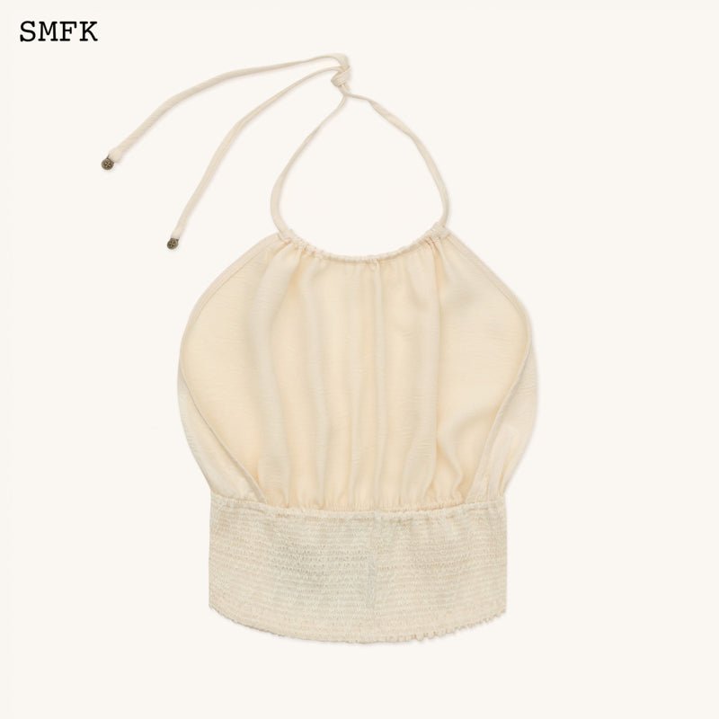 SMFK Ancient Myth Helios Halter-Neck Vest Top Pearl