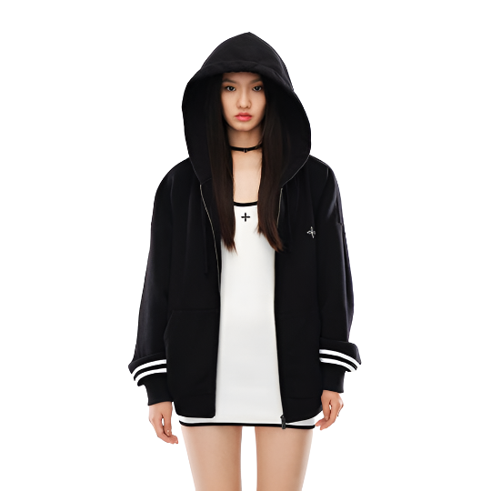 SMFK Black Night Compass Campus Wide Hoodie
