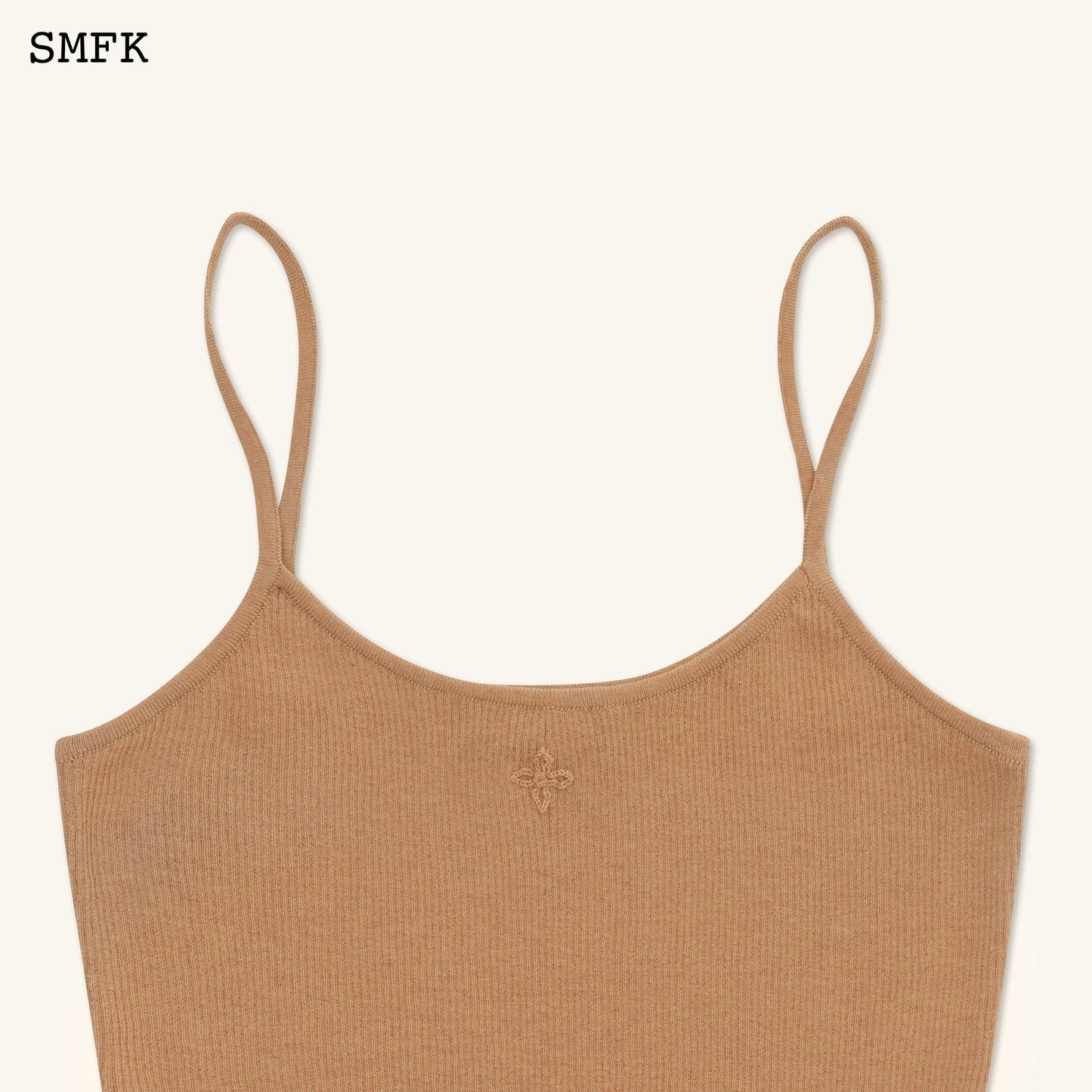SMFK Compass Cross Classic Knitted Ultra Short Vest Top Nude