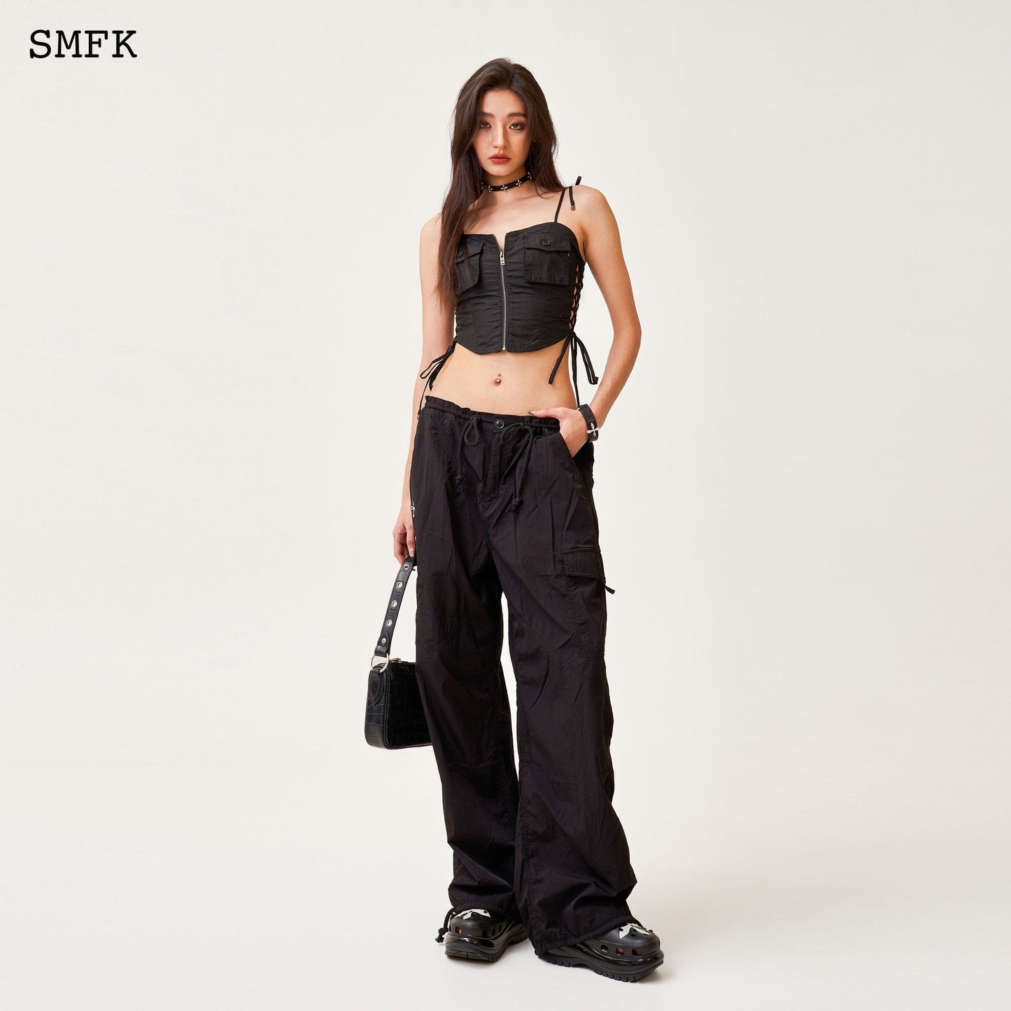 SMFK Compass Cross Classic Paratrooper Pants In Black